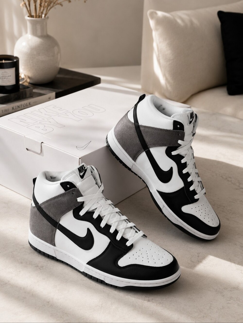 Nike Dunk High By You Custom Black White Gray Suede Men’s 10.5 NIB